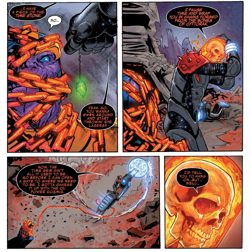 Illustration for article titled Thanos' Latest Ally Is a Wacky Cosmic Version of Ghost Rider